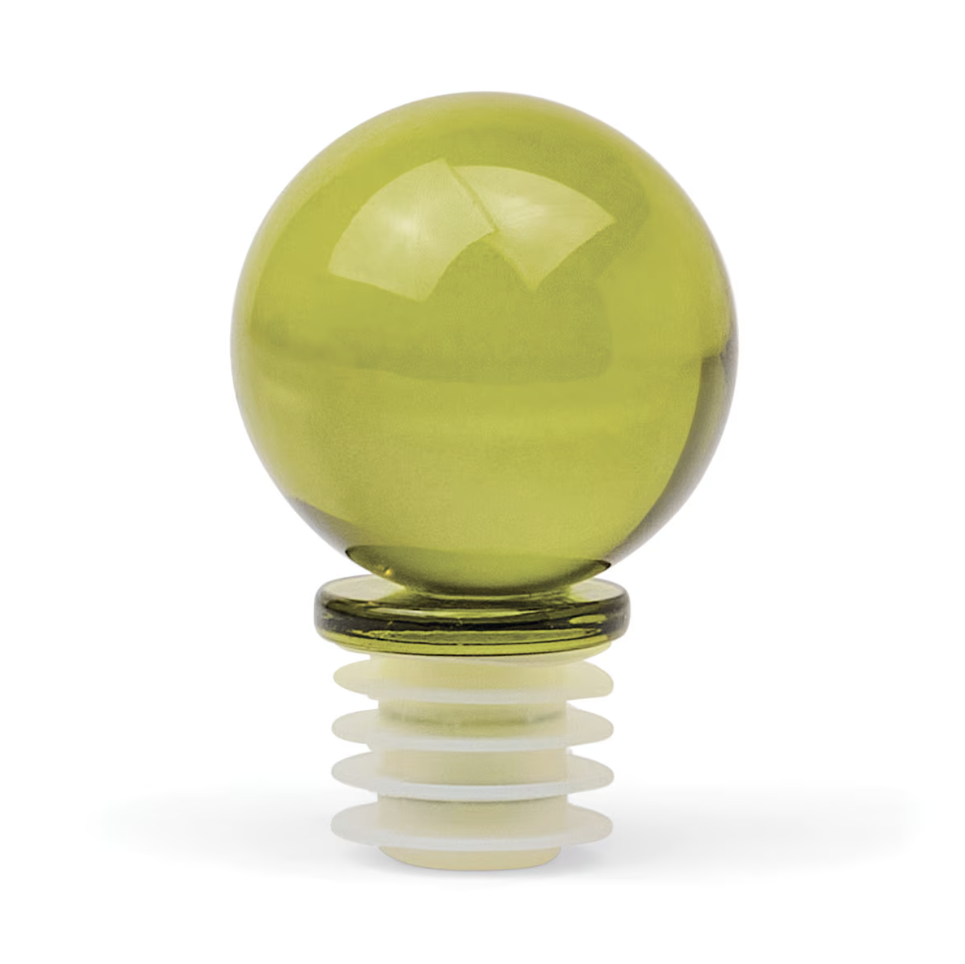 The Moony Glass Bottle Stopper - Olive