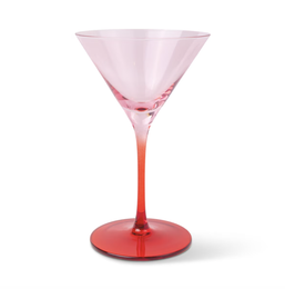 The Olive Martini Glass - Blush + Cherry (set of 2)