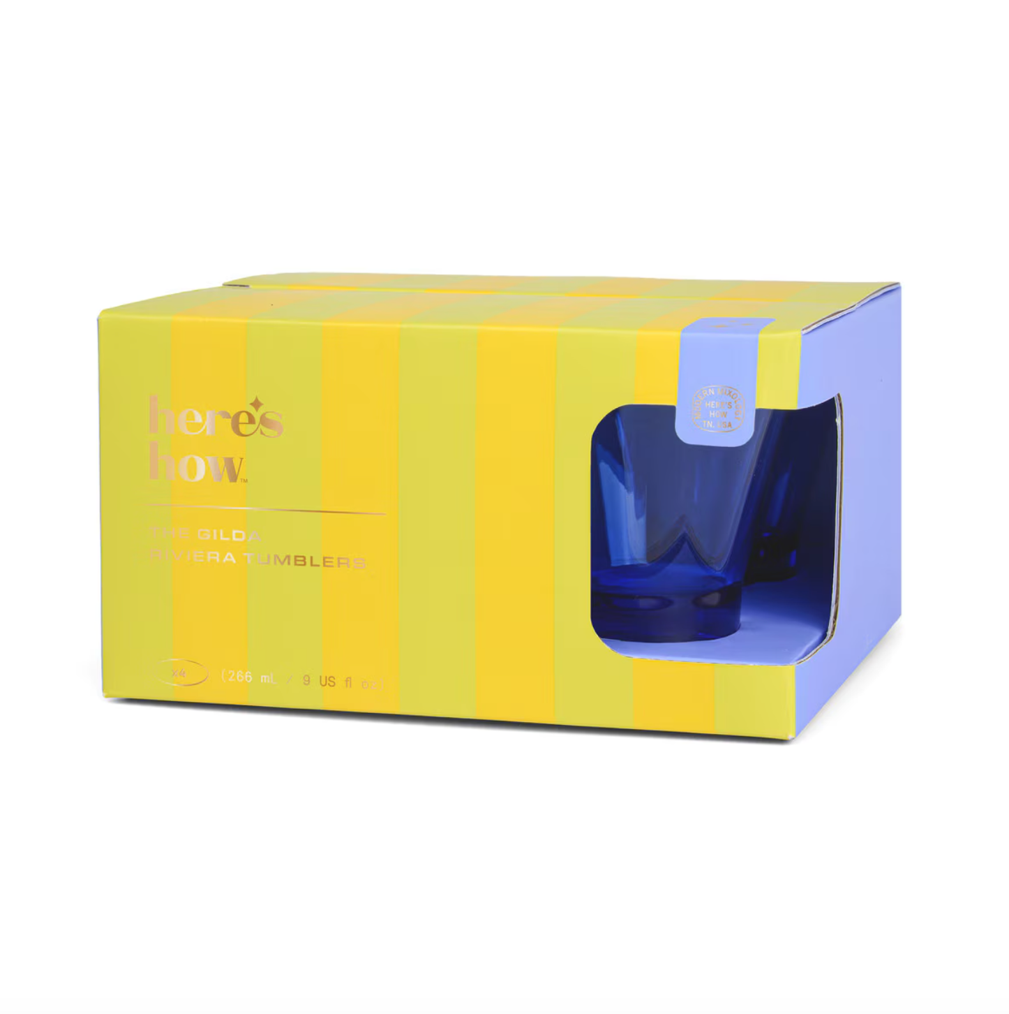 The Gilda Tumbler - Cobalt - Set of 4