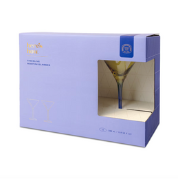 The Olive Martini Glass - Olive + Cobalt (set of 2)