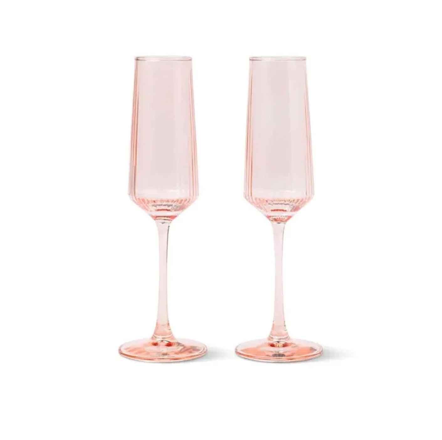 The Luna Champagne Flutes - Blush - set of 2