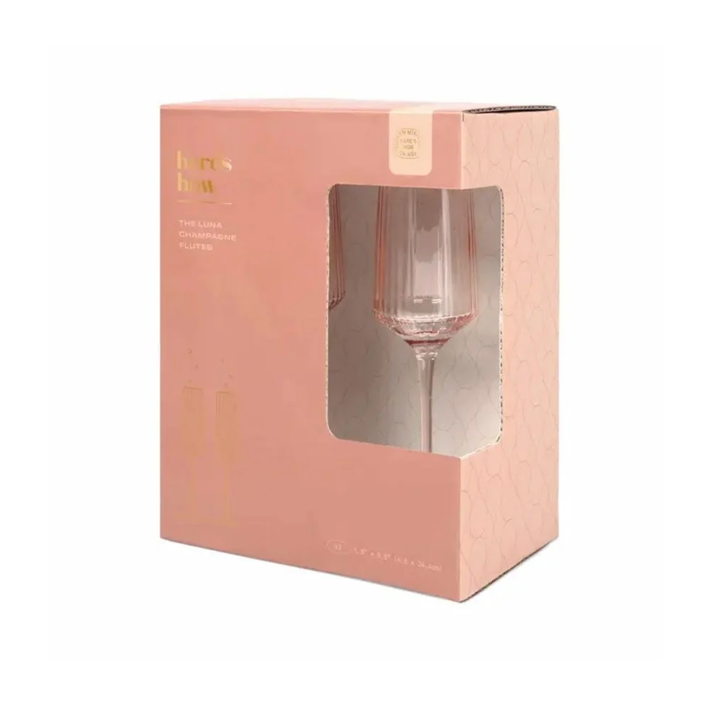 The Luna Champagne Flutes - Blush - set of 2
