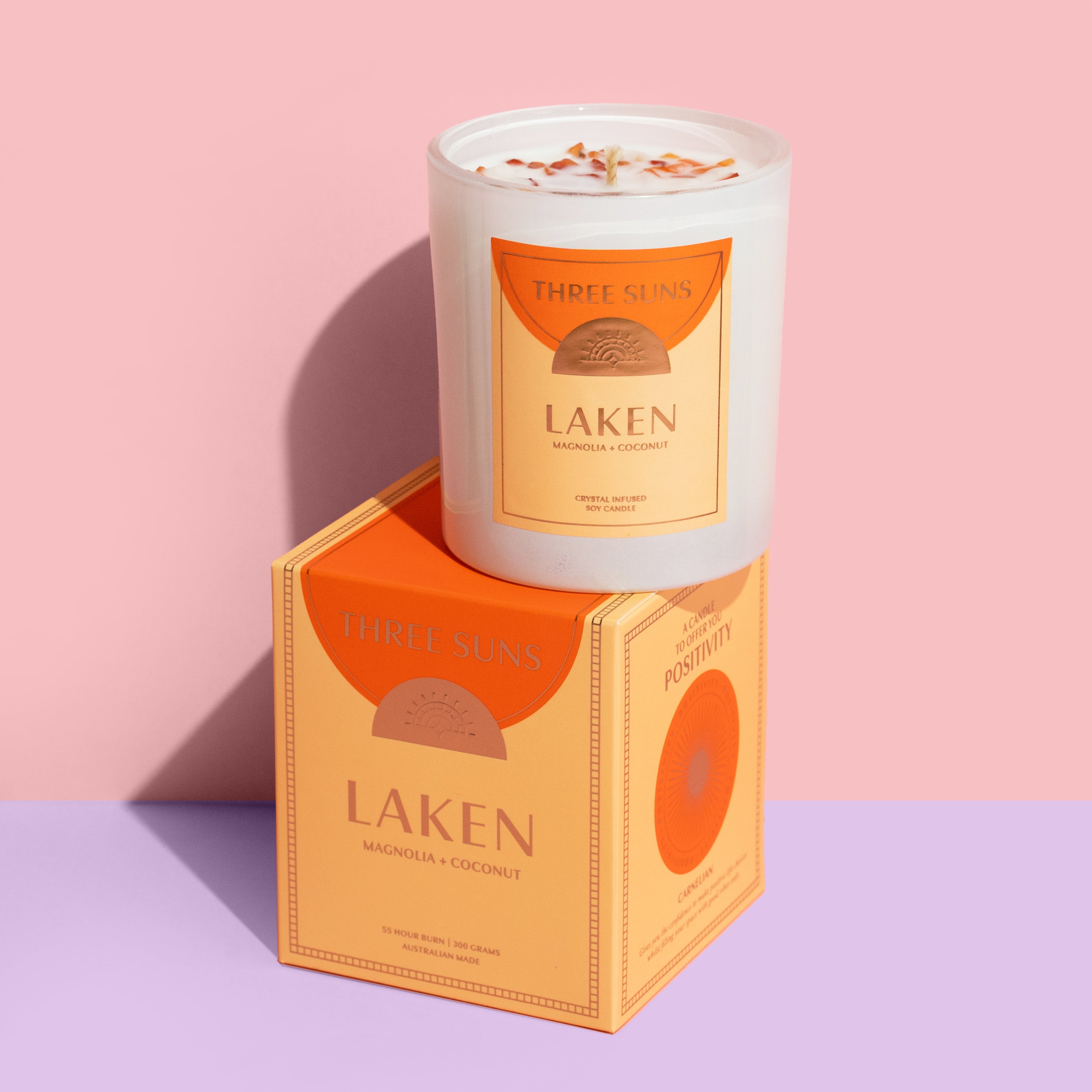 Crystal Candle of Positivity - Laken