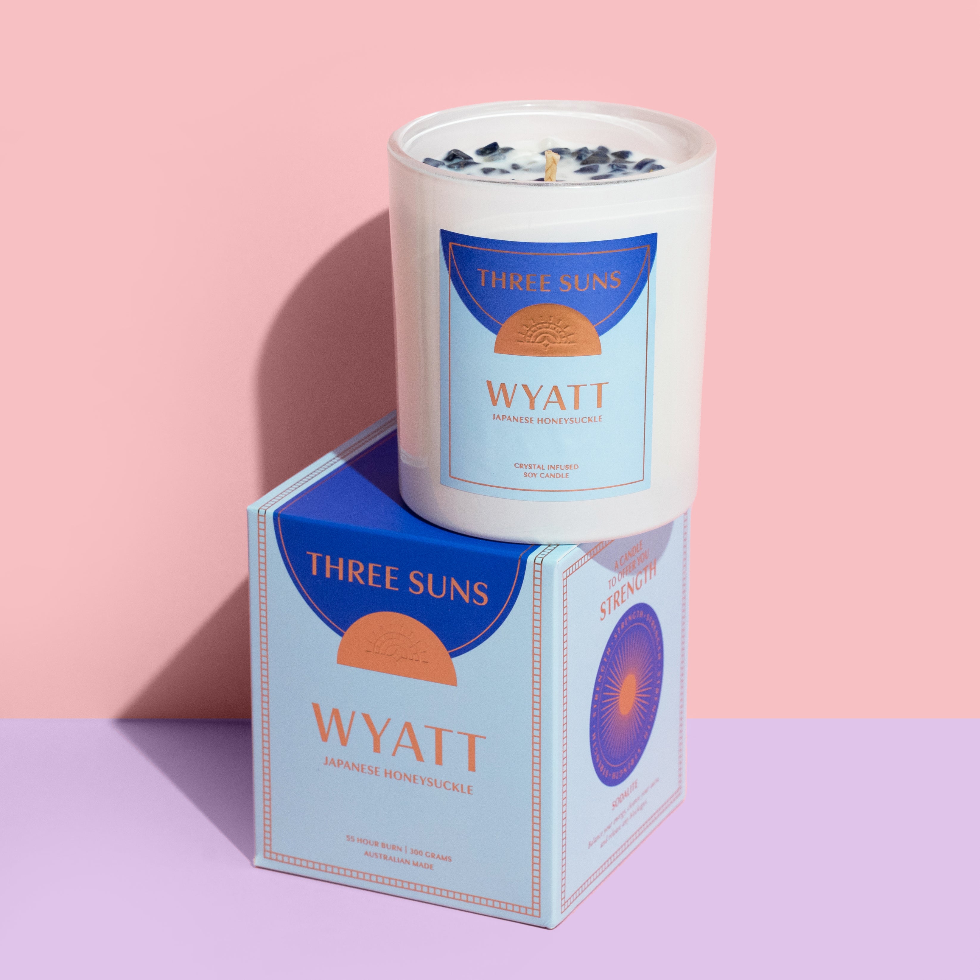 Crystal Candle of Strength - Wyatt