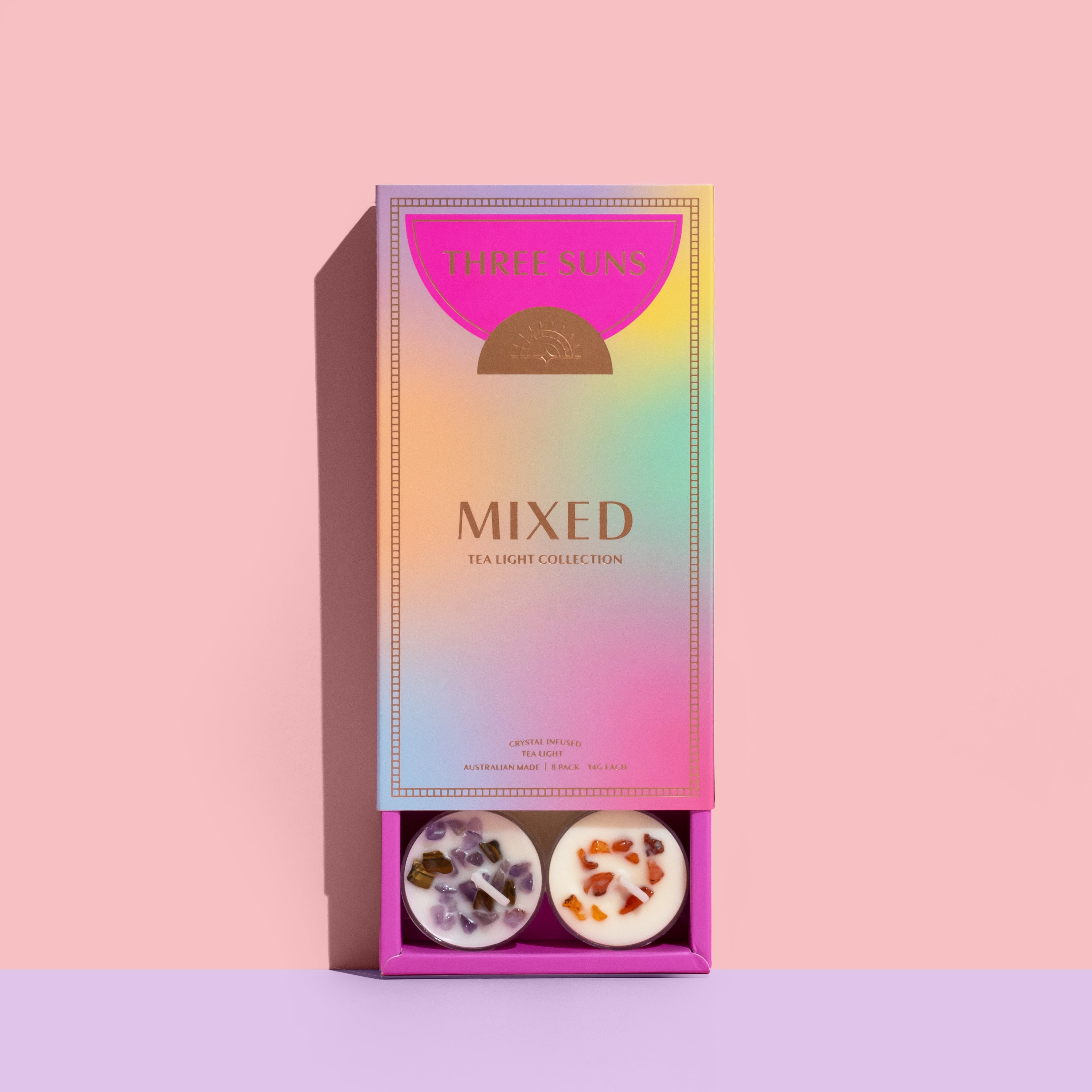 Crystal Infused Tea Lights - pack of 10