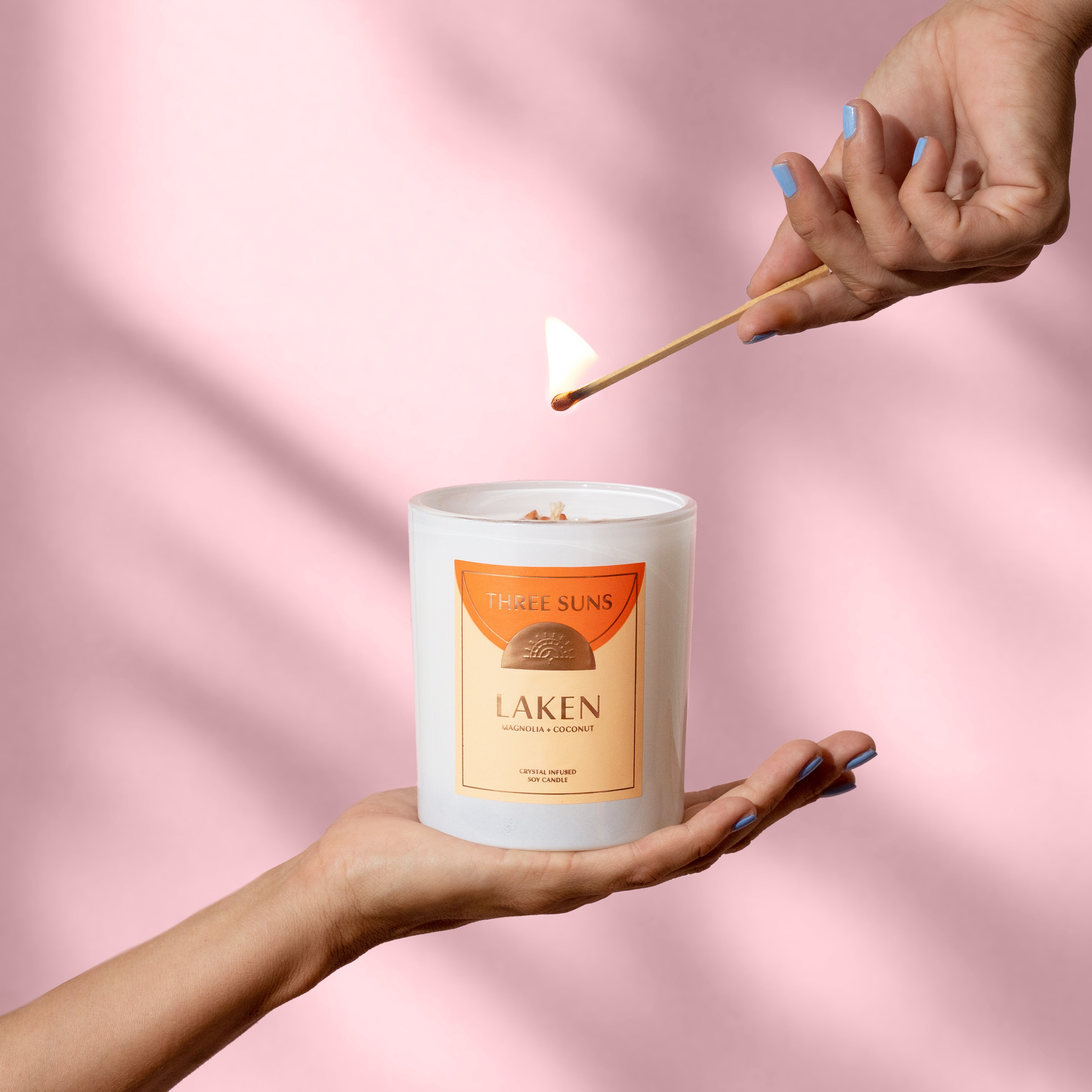 Crystal Candle of Positivity - Laken
