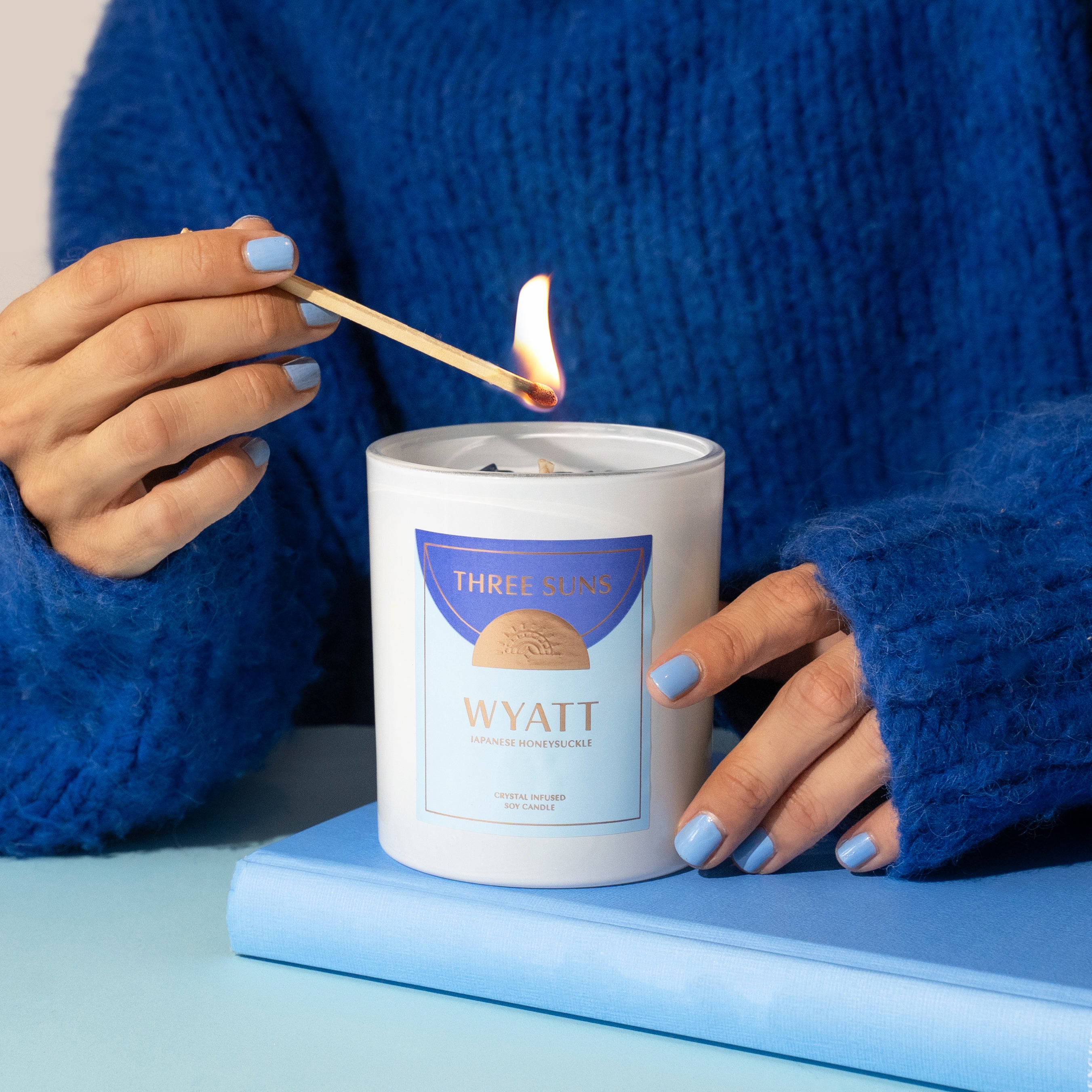Crystal Candle of Strength - Wyatt