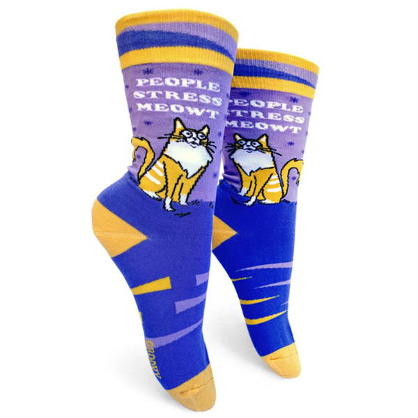 Women's Socks - People Stress Meowt