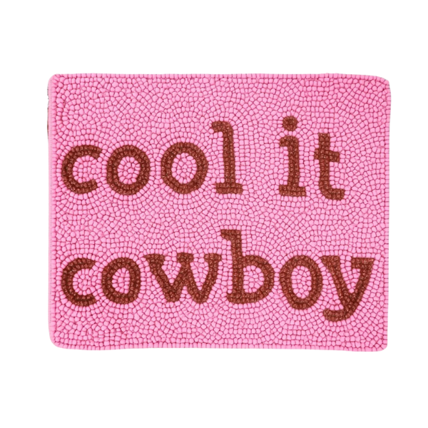 Beaded Coin Purse - Cool It Cowboy Pink
