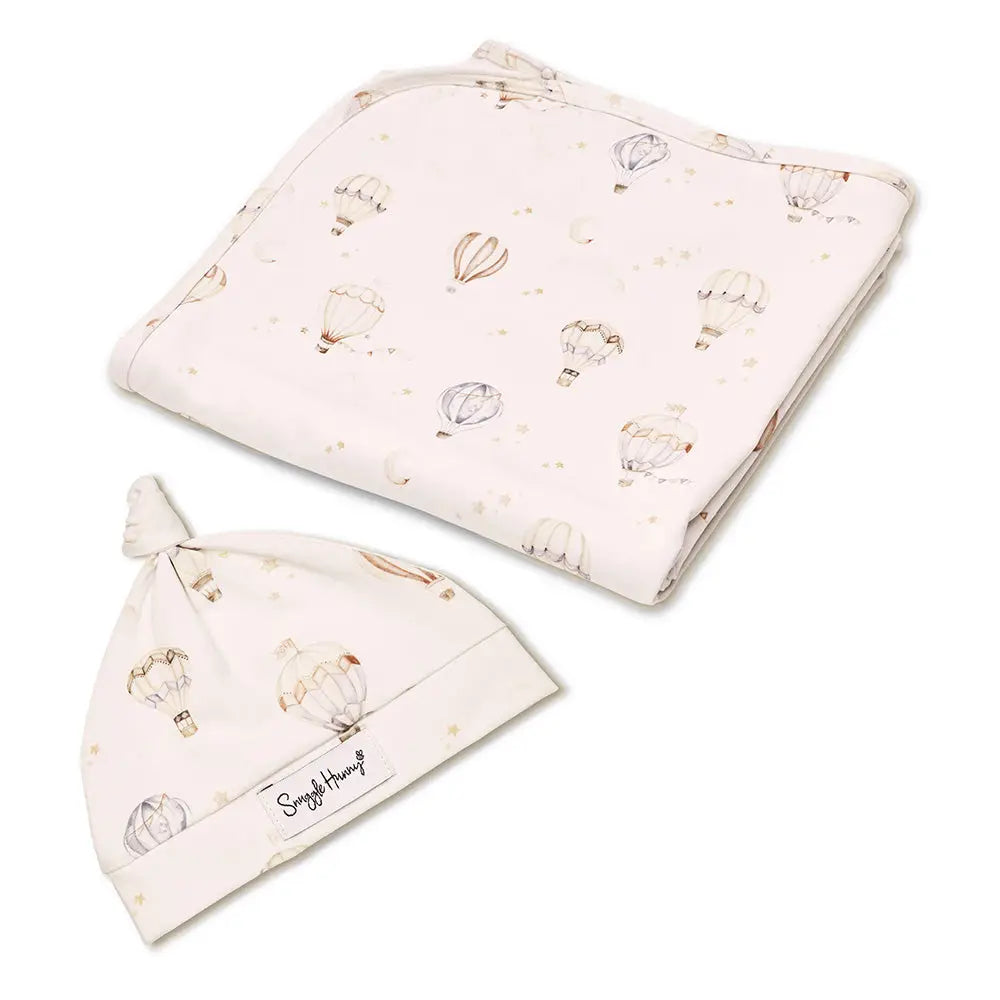 Up & Away Jersey Wrap & Beanie Set