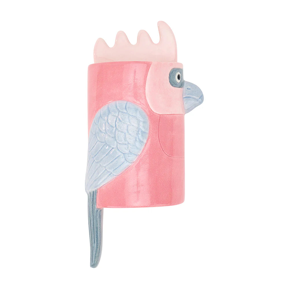 Ceramic Wall Vase - Pink Galah
