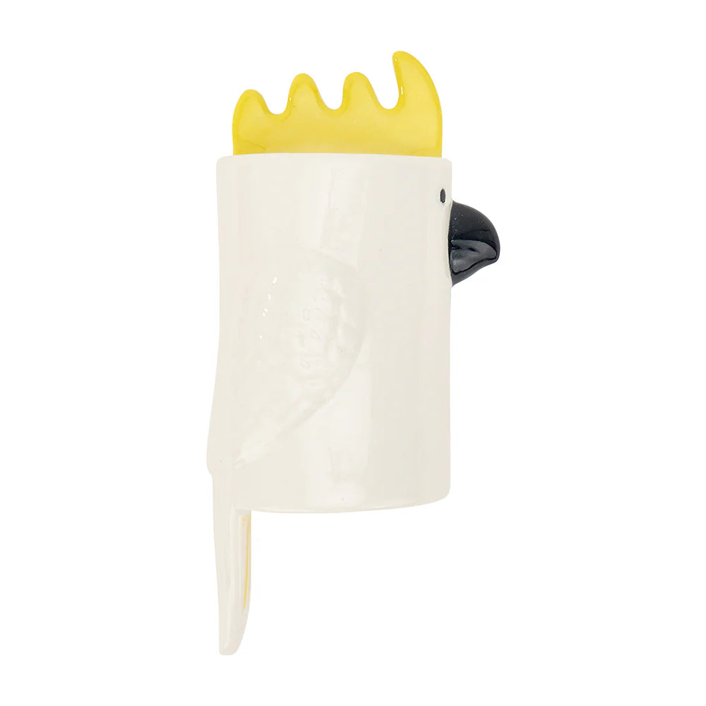 Ceramic Wall Vase - White Cockatoo