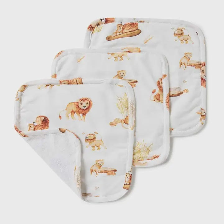 Wash Cloths - Lion (3 pack)