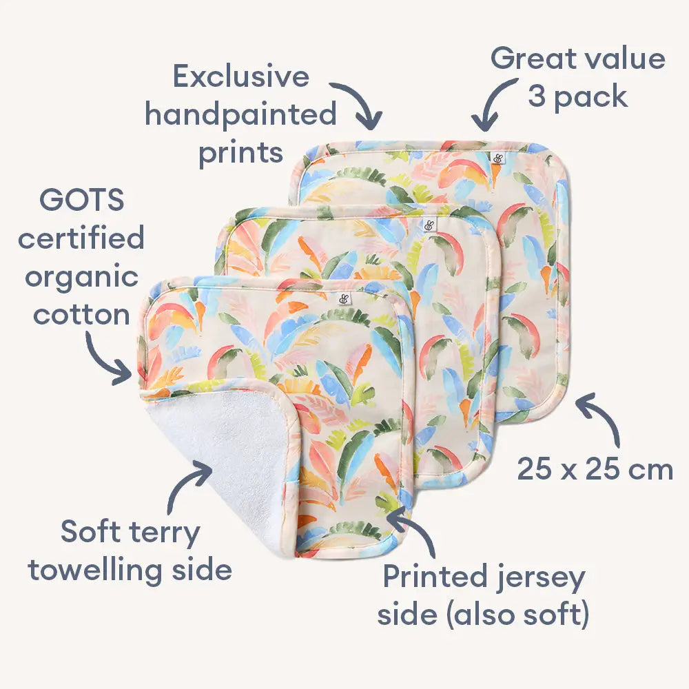 Wash Cloths - Summer Palm (3 pack)