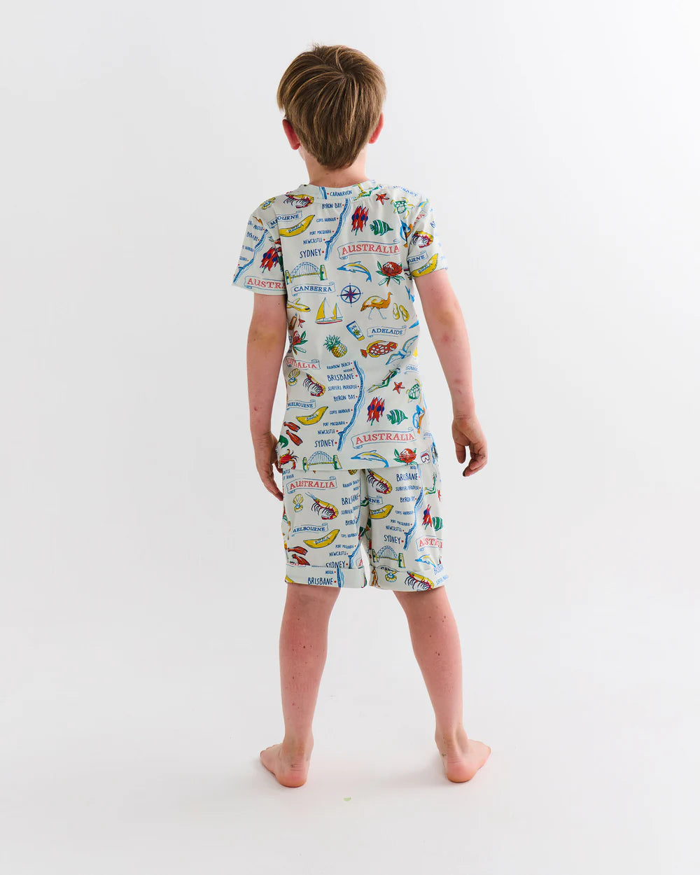 Kids Pyjama Tee & Short - Aussie Road Trip