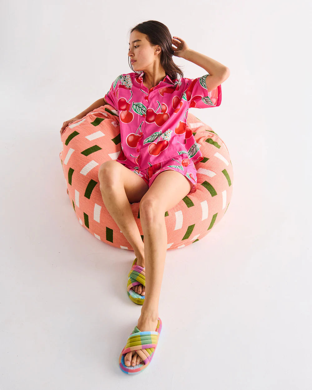 Quilted Velvet Slippers - Florida Tartan