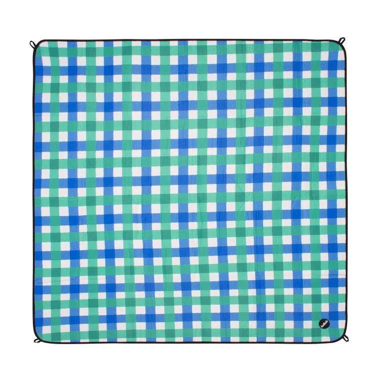 Picnic Mat - Green Blue Check