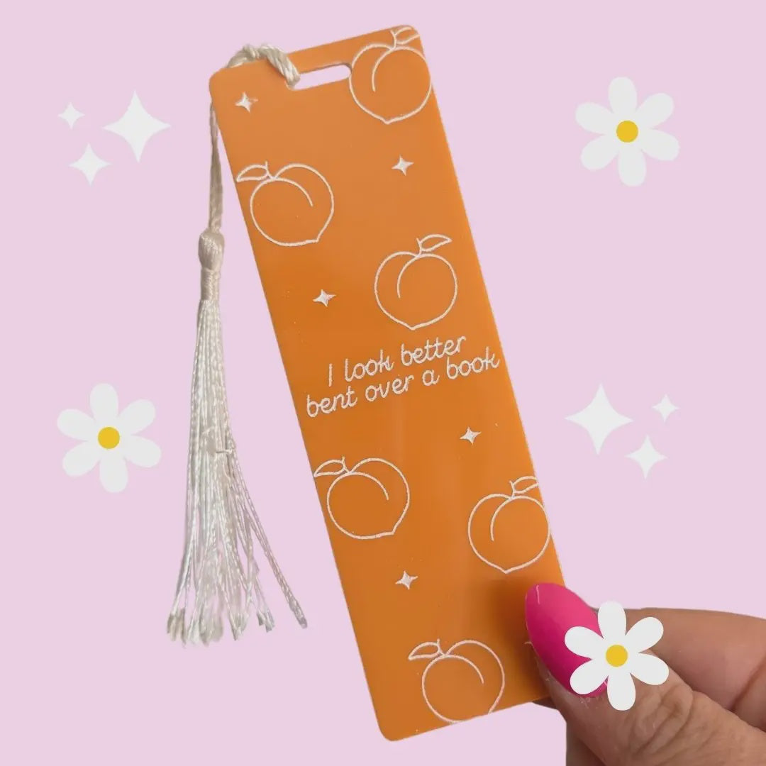 Bent Over A Book Book Mark