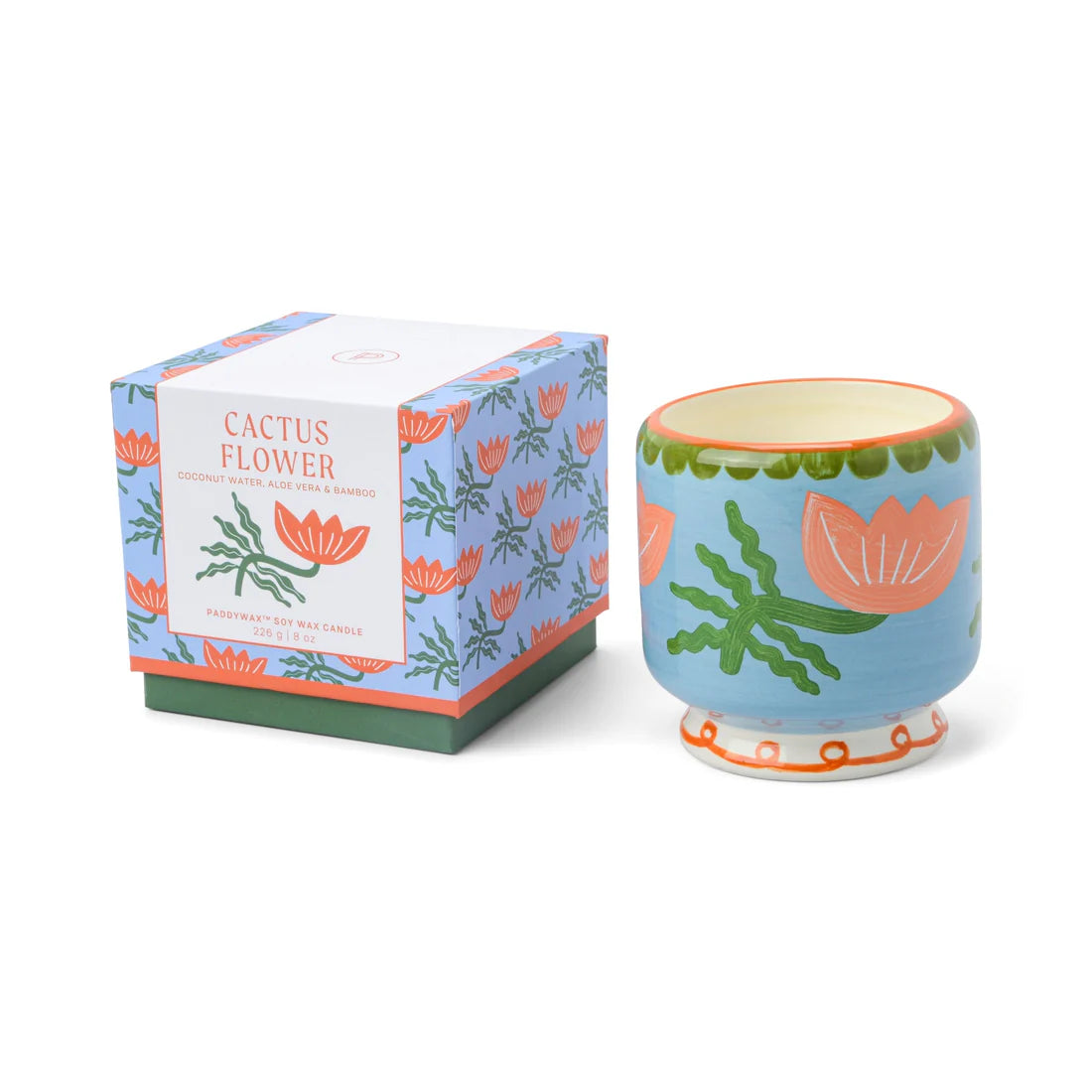 A Dopo Flower Ceramic Candle - Cactus