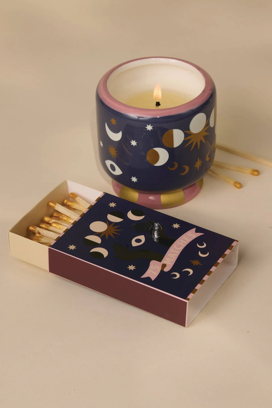 A Dopo Moon Phases Ceramic Candle - Jasmine