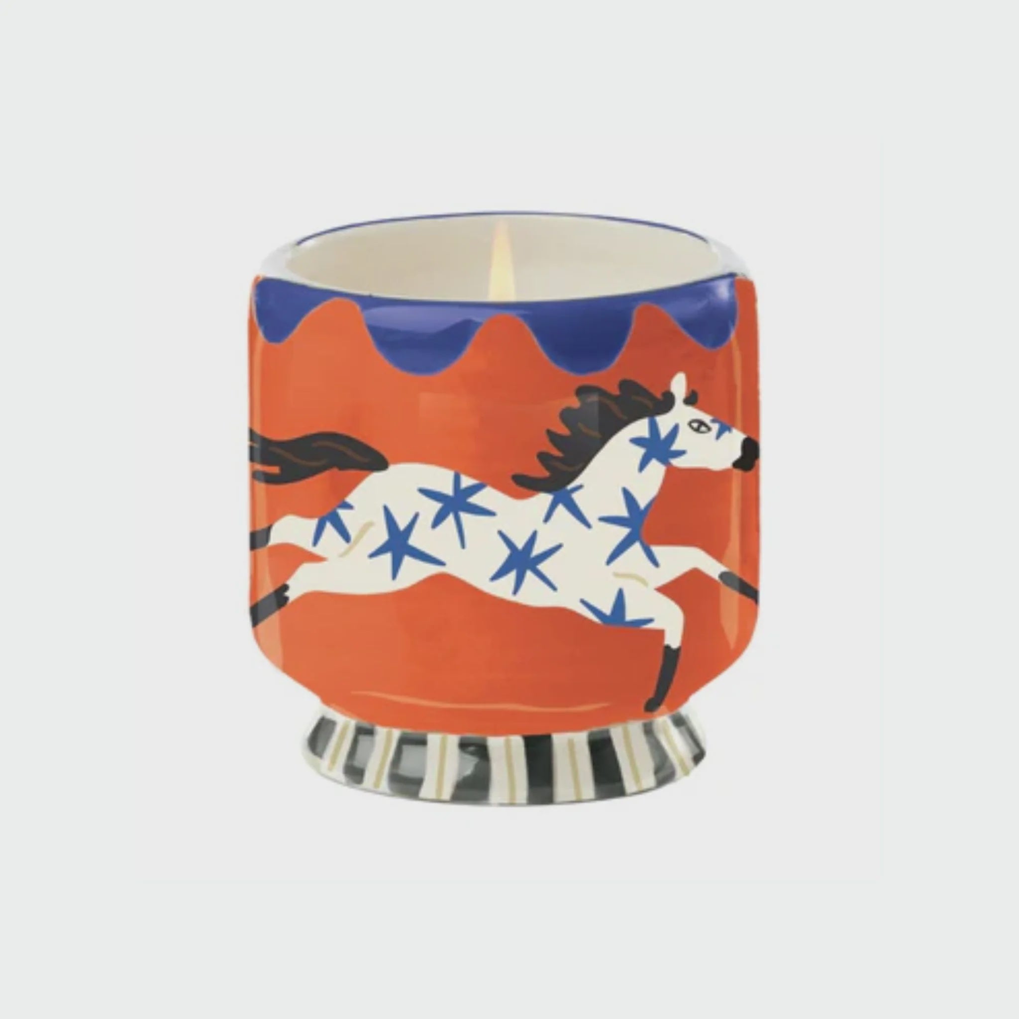A Dopo Horse Ceramic Candle - Sienna Sunset