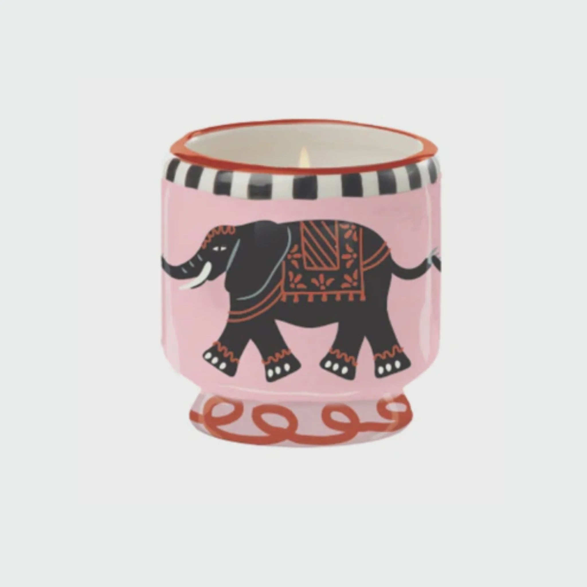 A Dopo Elephant Ceramic Candle - Tobacco