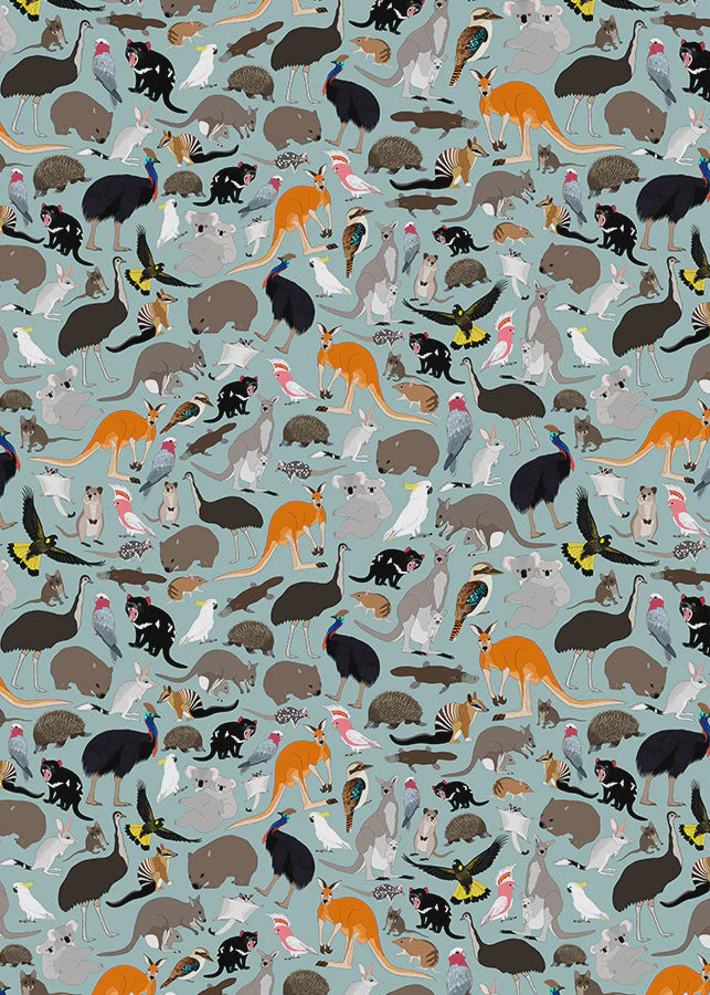 Australian Animals Tea Towel