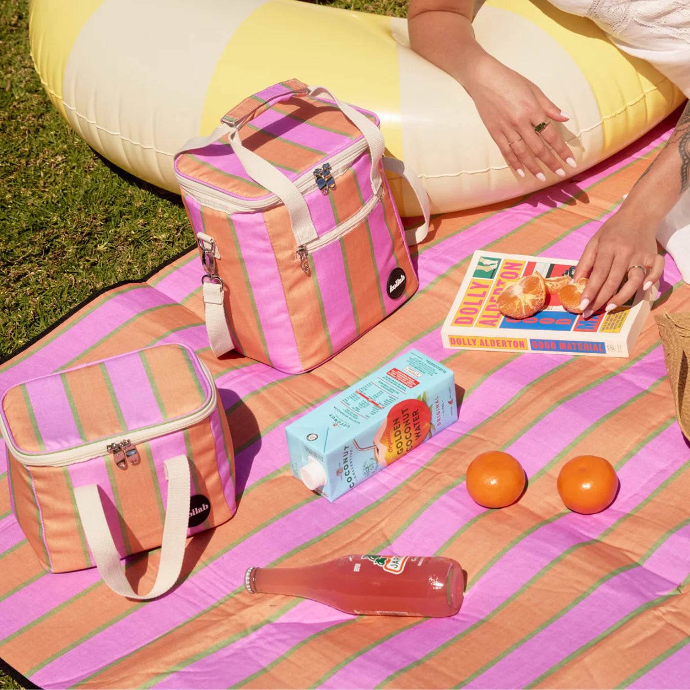 Mini Cooler - Sunset Stripe