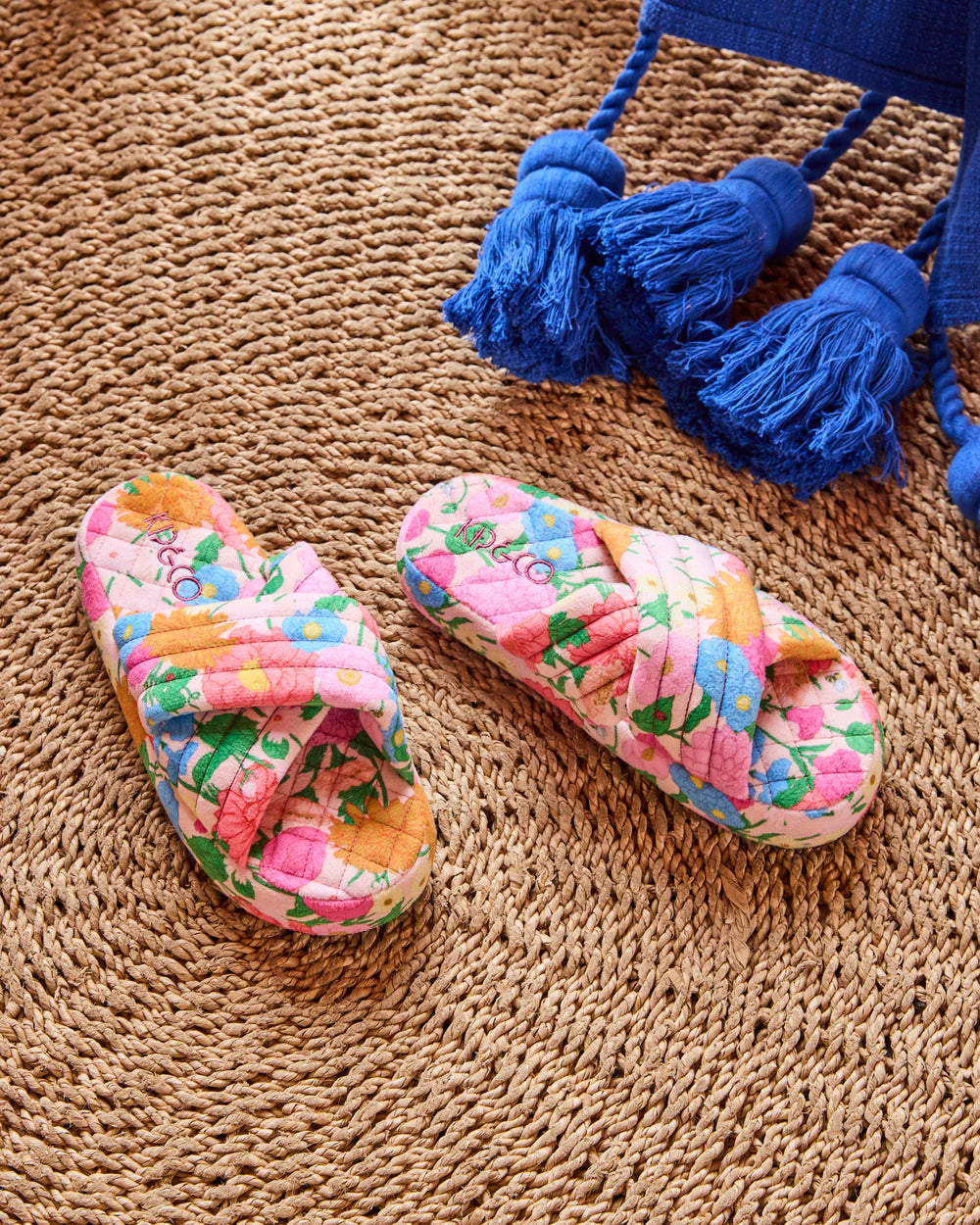 Quilted Velvet Slippers - Follow The Sun