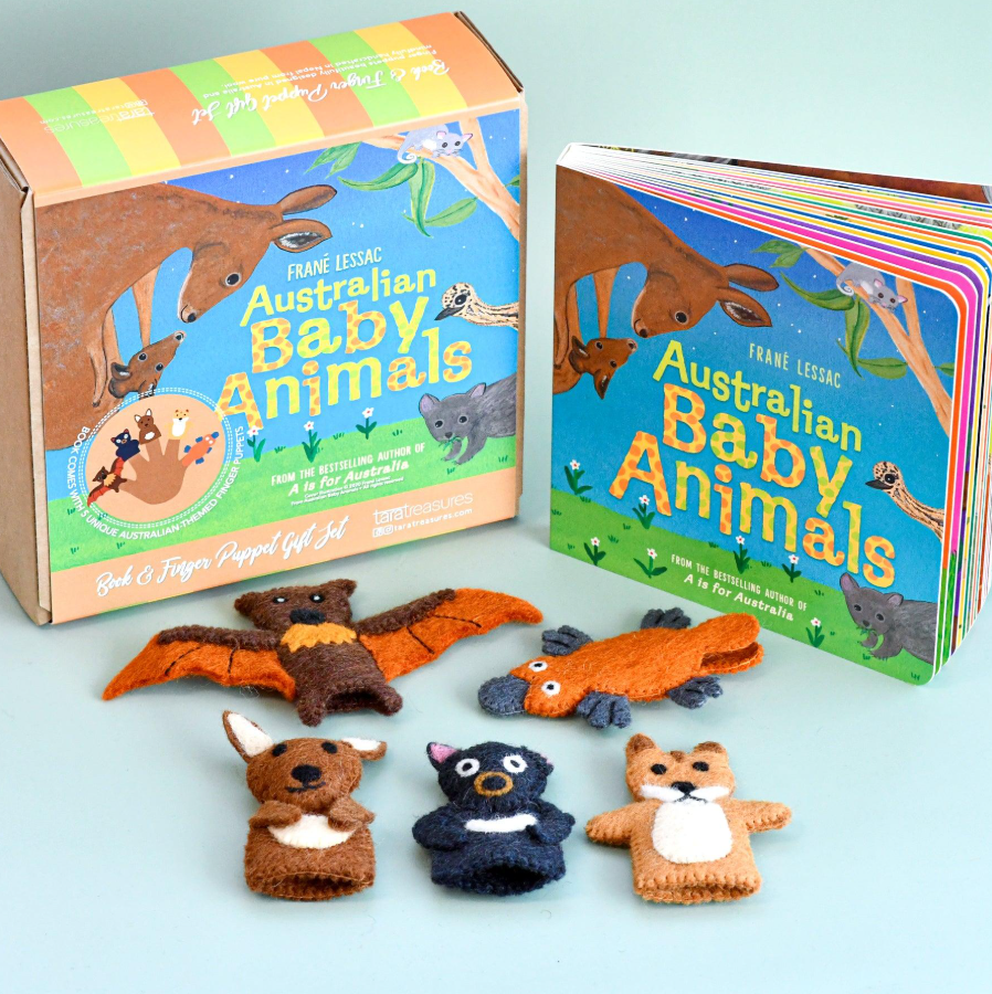 Book & Finger Puppet Set - Baby Australian Animals