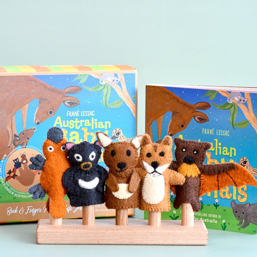 Book & Finger Puppet Set - Baby Australian Animals