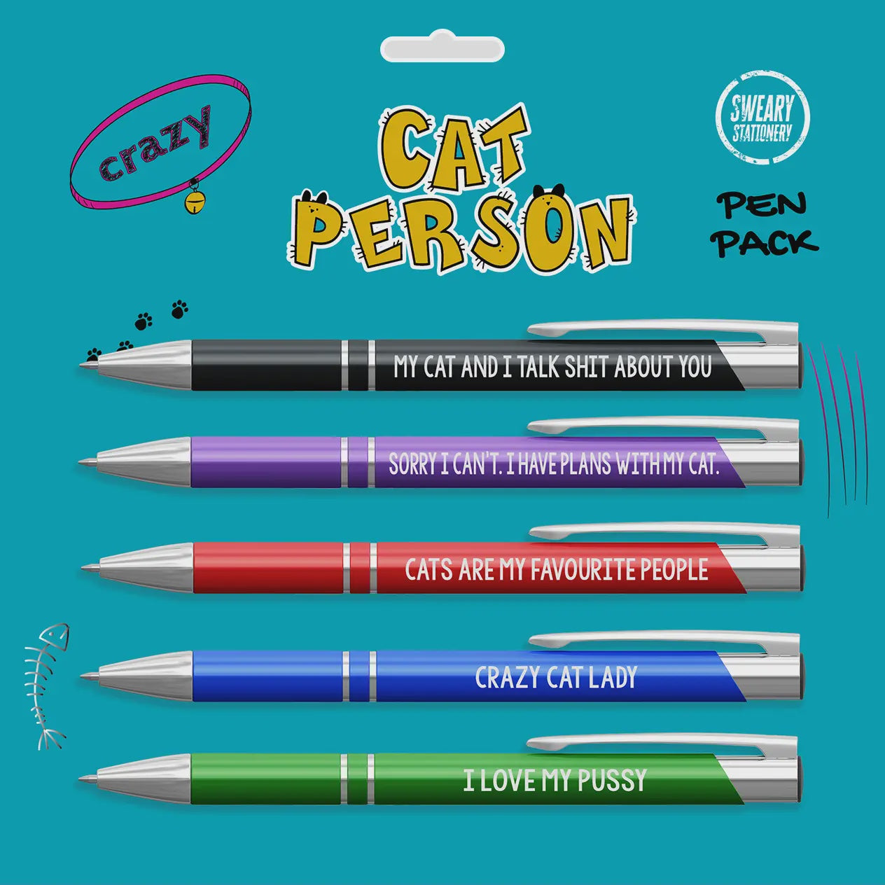 Pen Pack - Crazy Cat Person