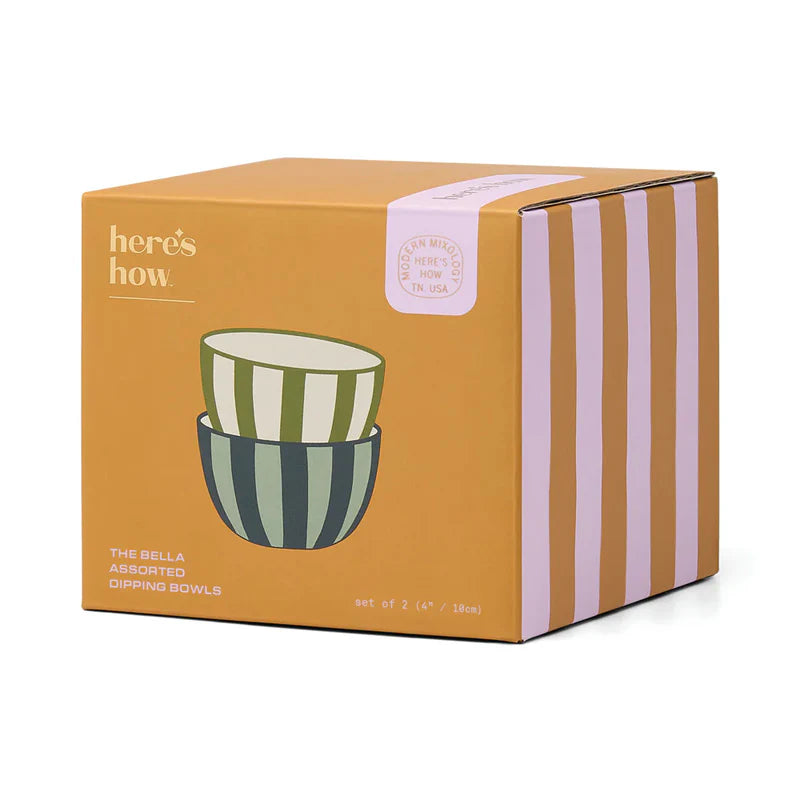 Bella Dipping Bowls - Green & Blue (set of 2)