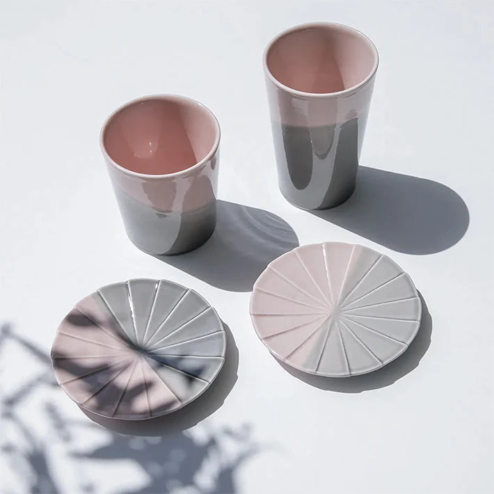 Porcelain Cup - Pink x Grey
