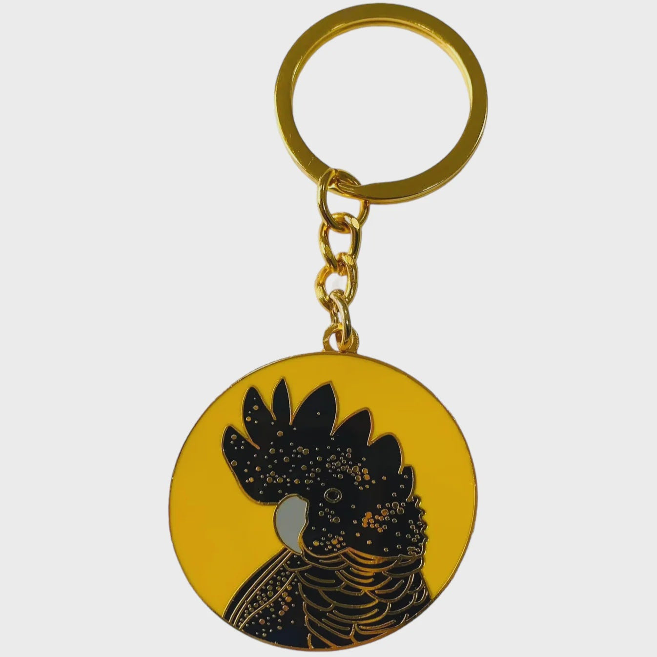 Black Cockatoo Keyring