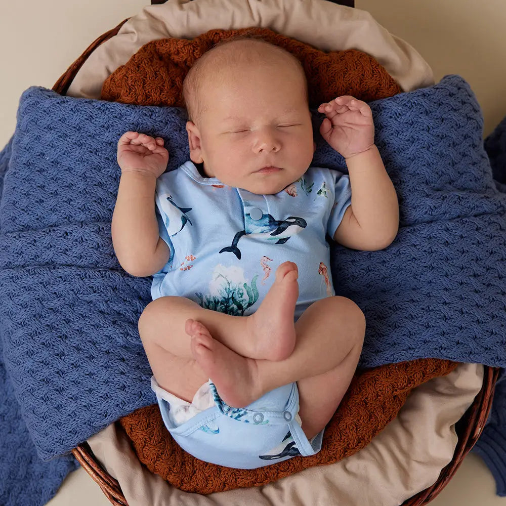 Short Sleeve Bodysuit -Blue Ocean
