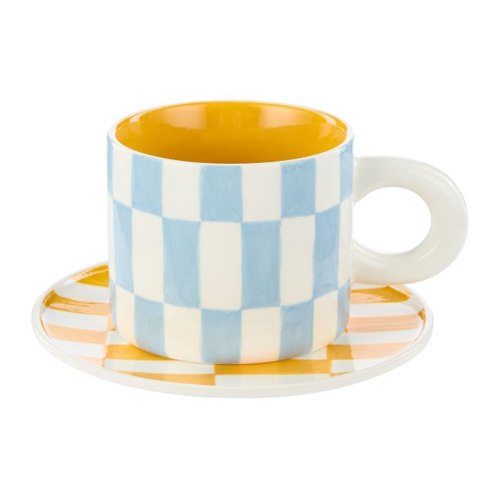 Mug & Plate Set - Blue & Orange