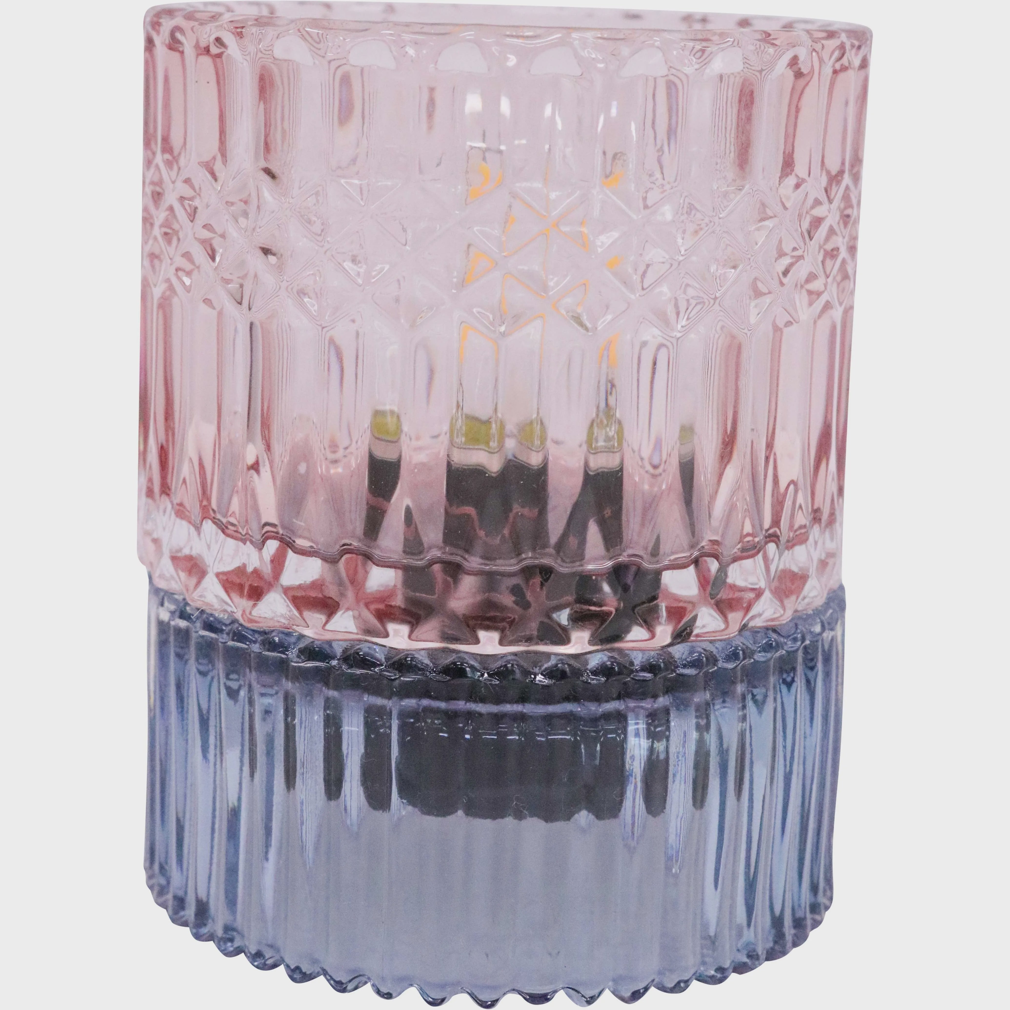 LED Glass Lamp - Blue/Pink