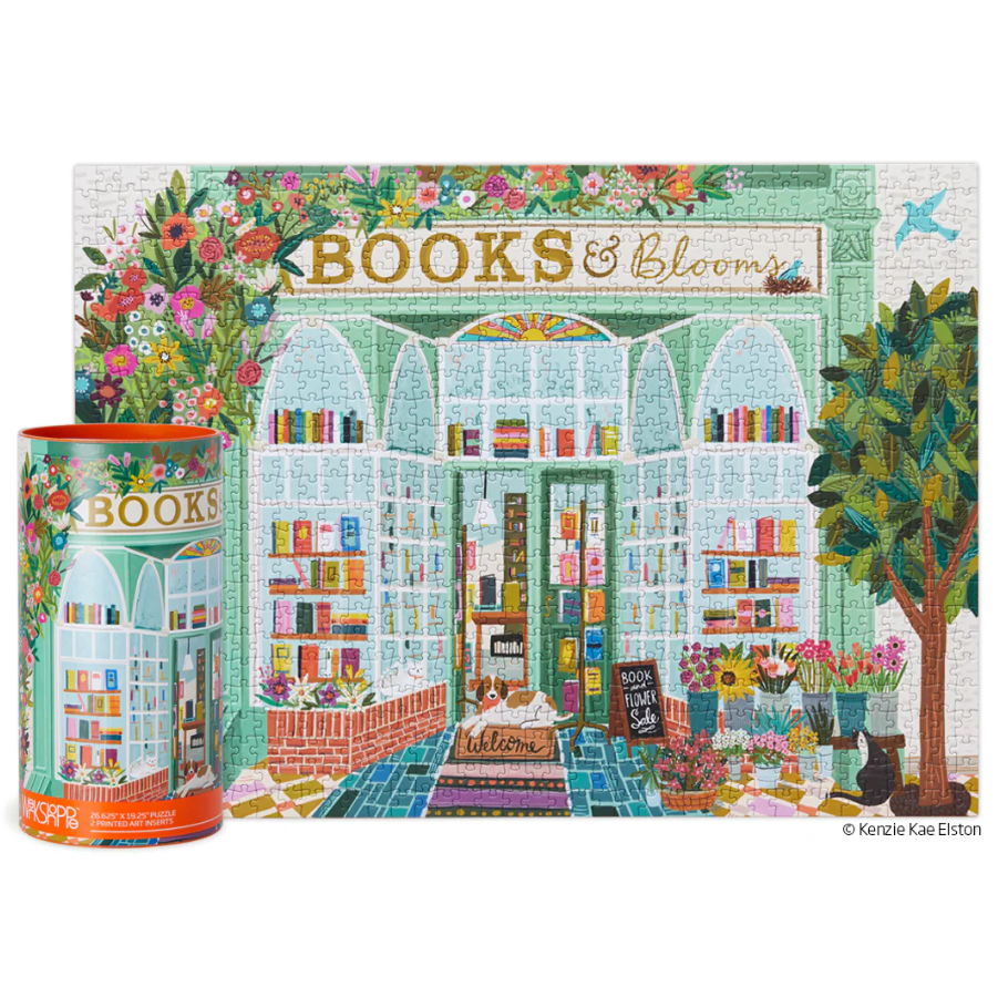 1000pc Puzzle - Books & Blooms