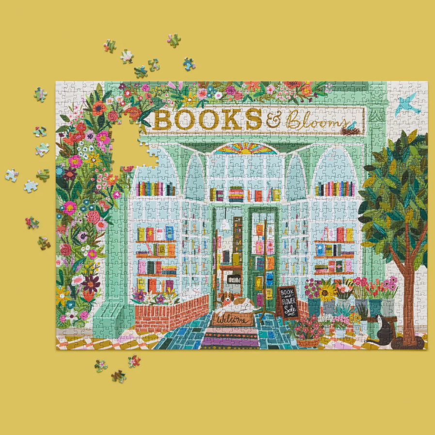 1000pc Puzzle - Books & Blooms