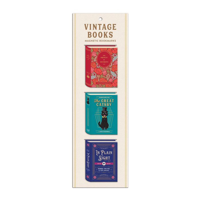 Magnetic Bookmarks - Vintage Books (set of 3)