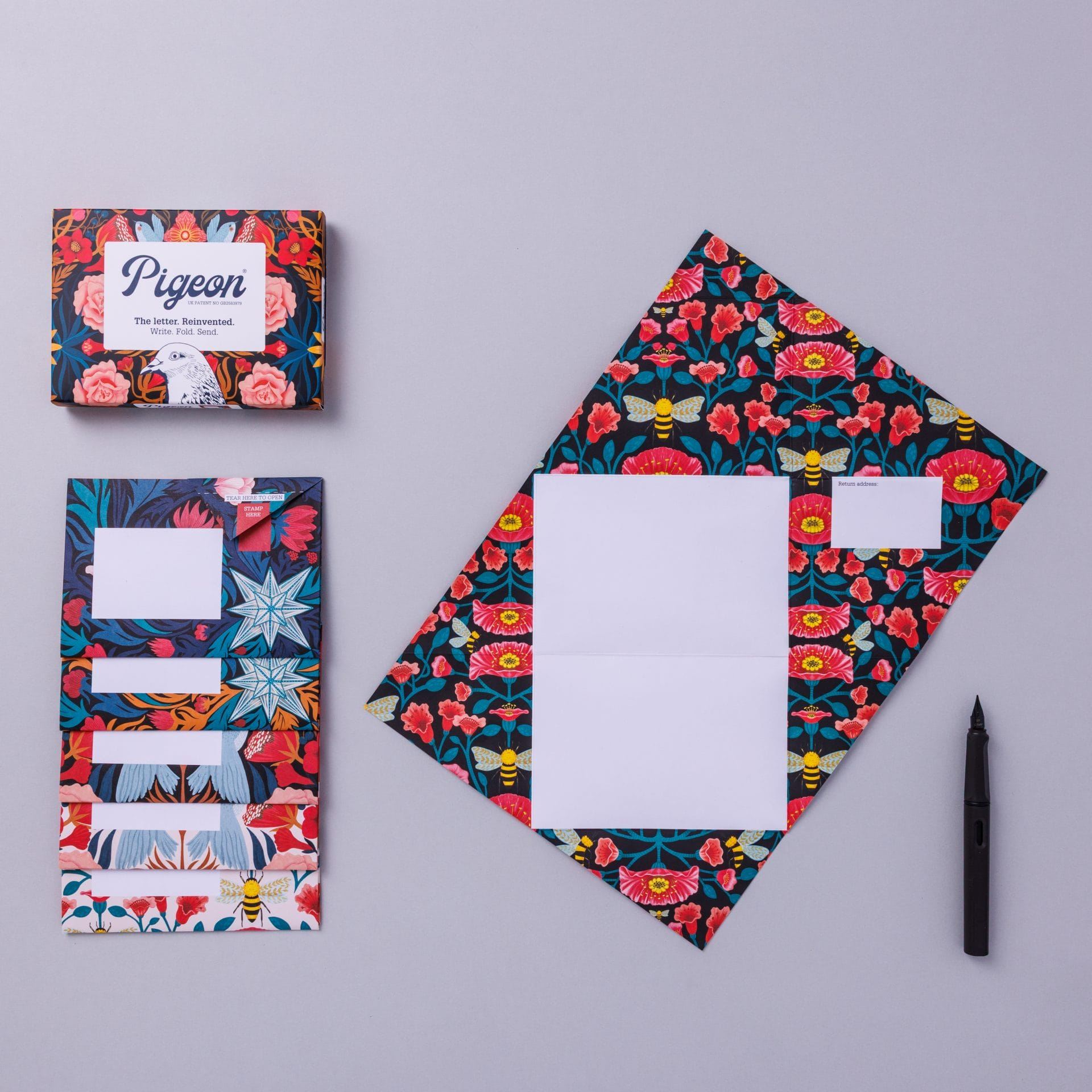 Folding Stationery Letter Pack - Bright & Beautiful