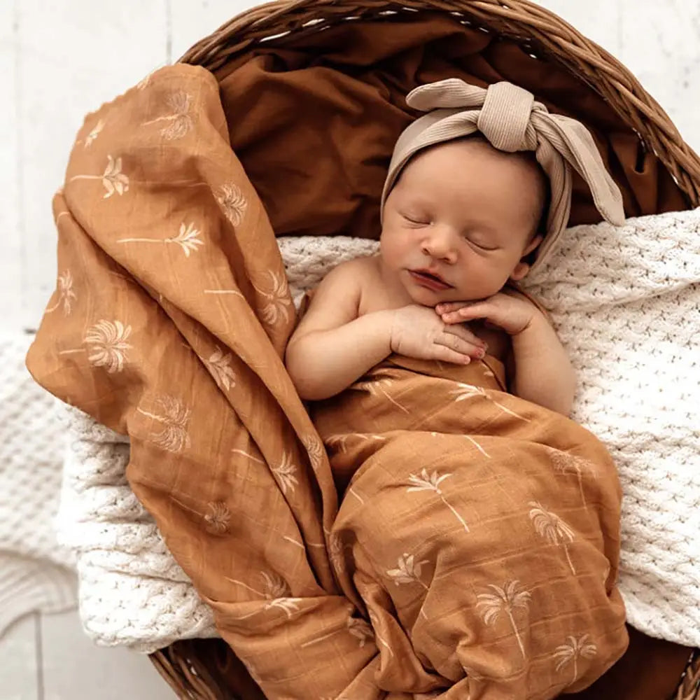 Muslin Wrap - Bronze Palm