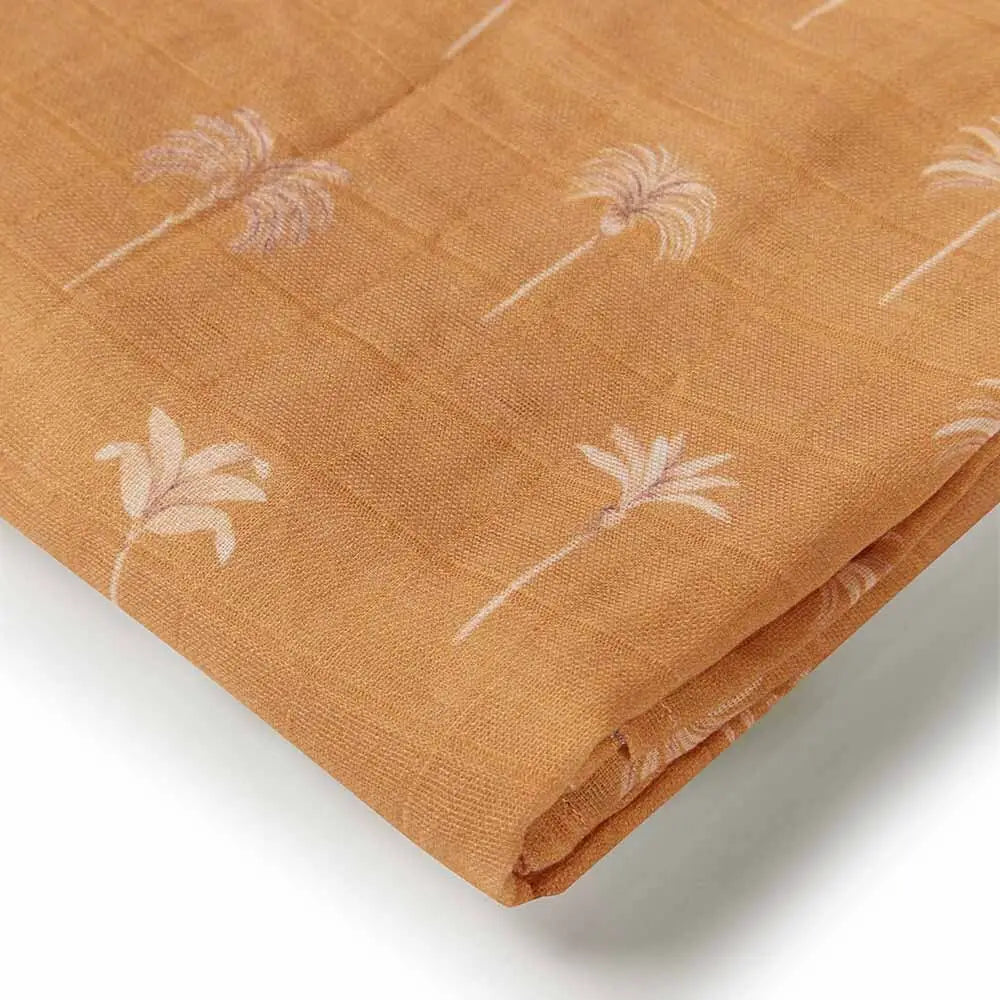 Muslin Wrap - Bronze Palm