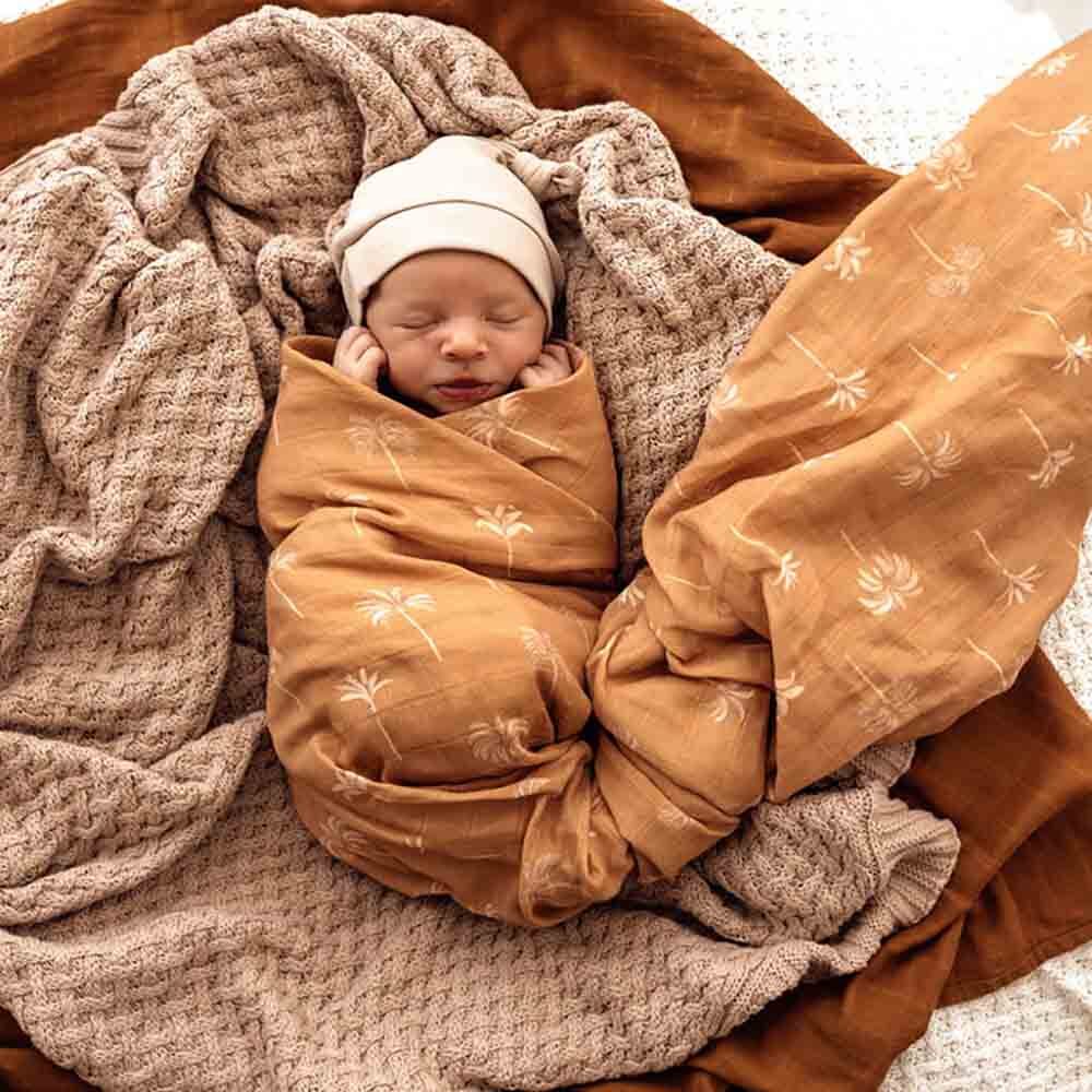 Muslin Wrap - Bronze Palm