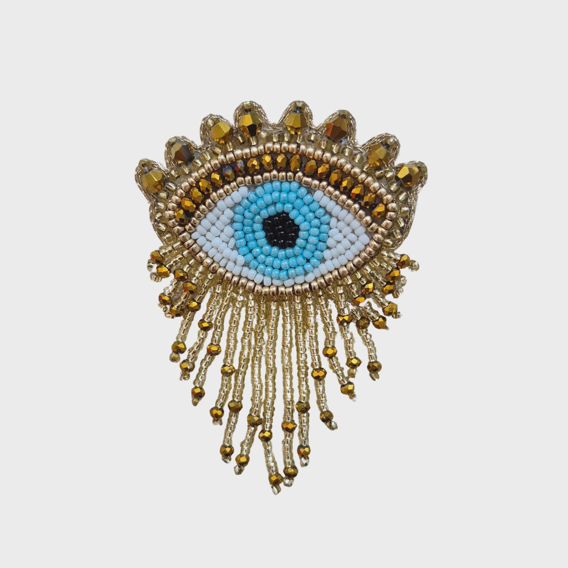 Beaded Brooch - Eye