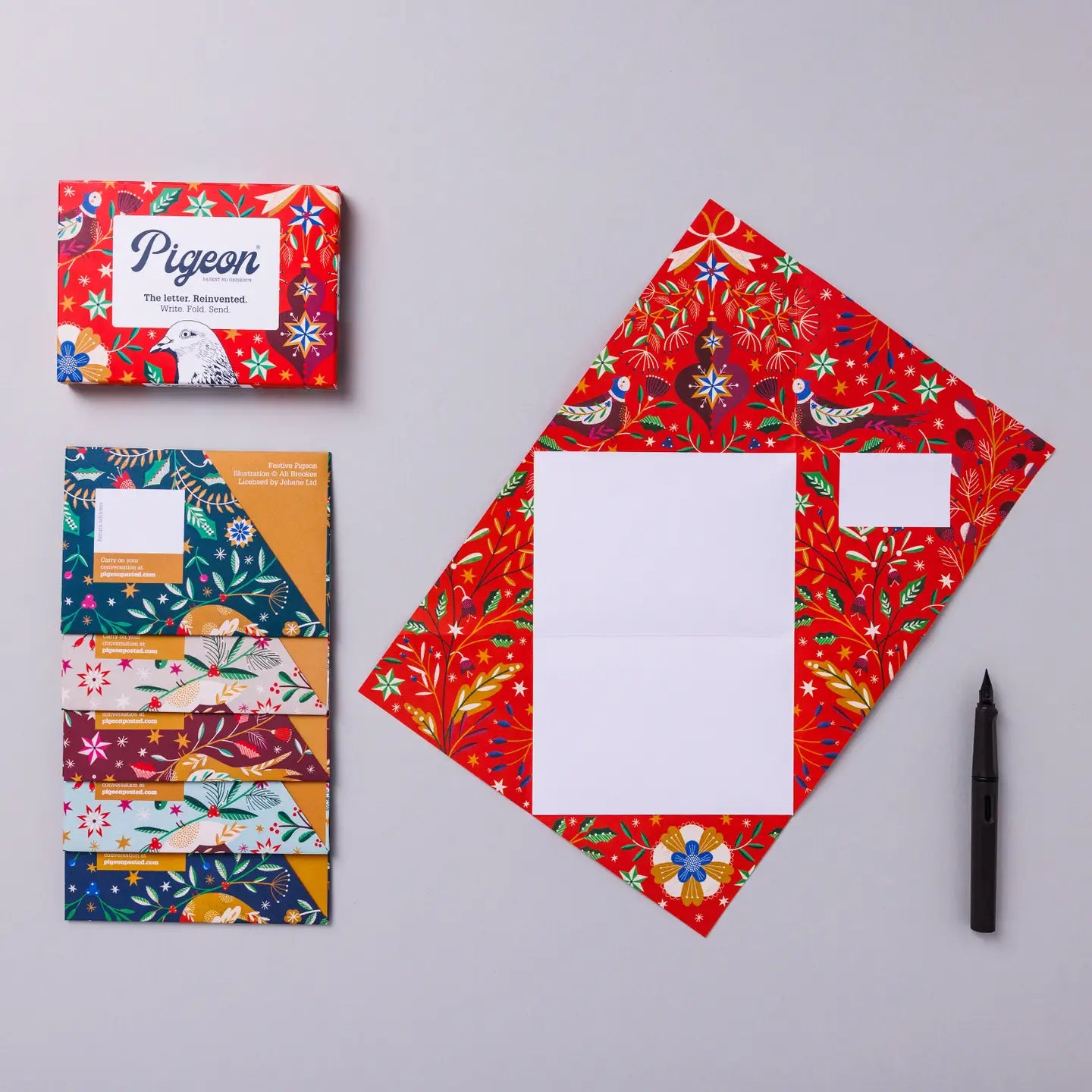 Folding Stationery Letter Pack - Festive