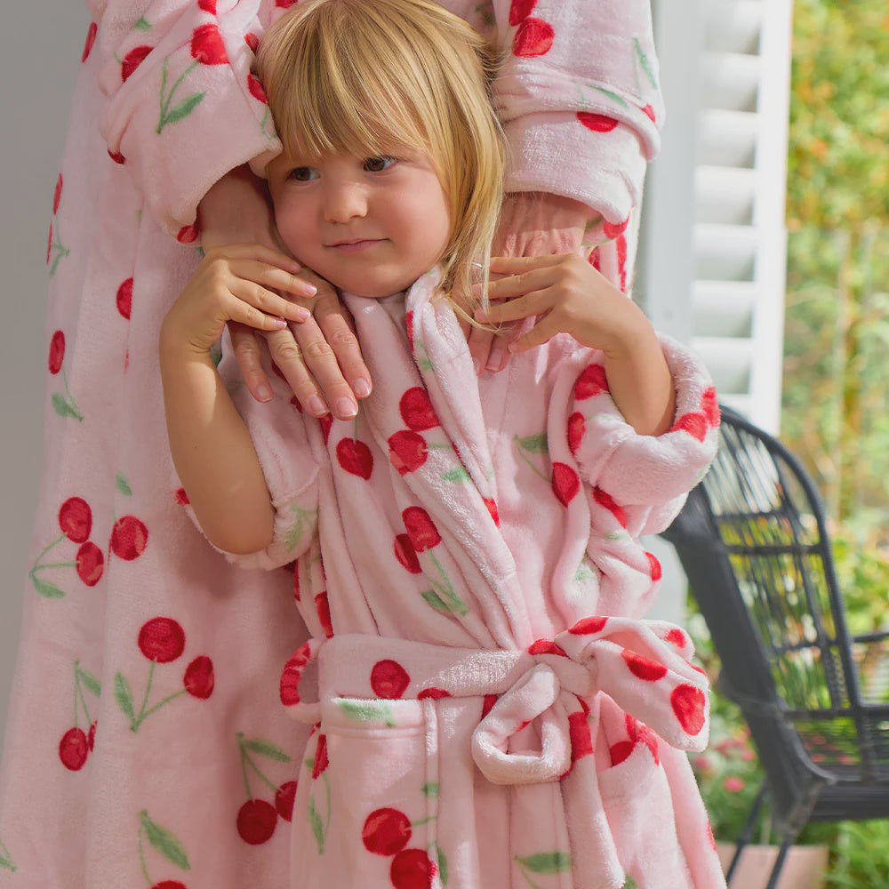 Kids Bath Robe - Velvet Cherry