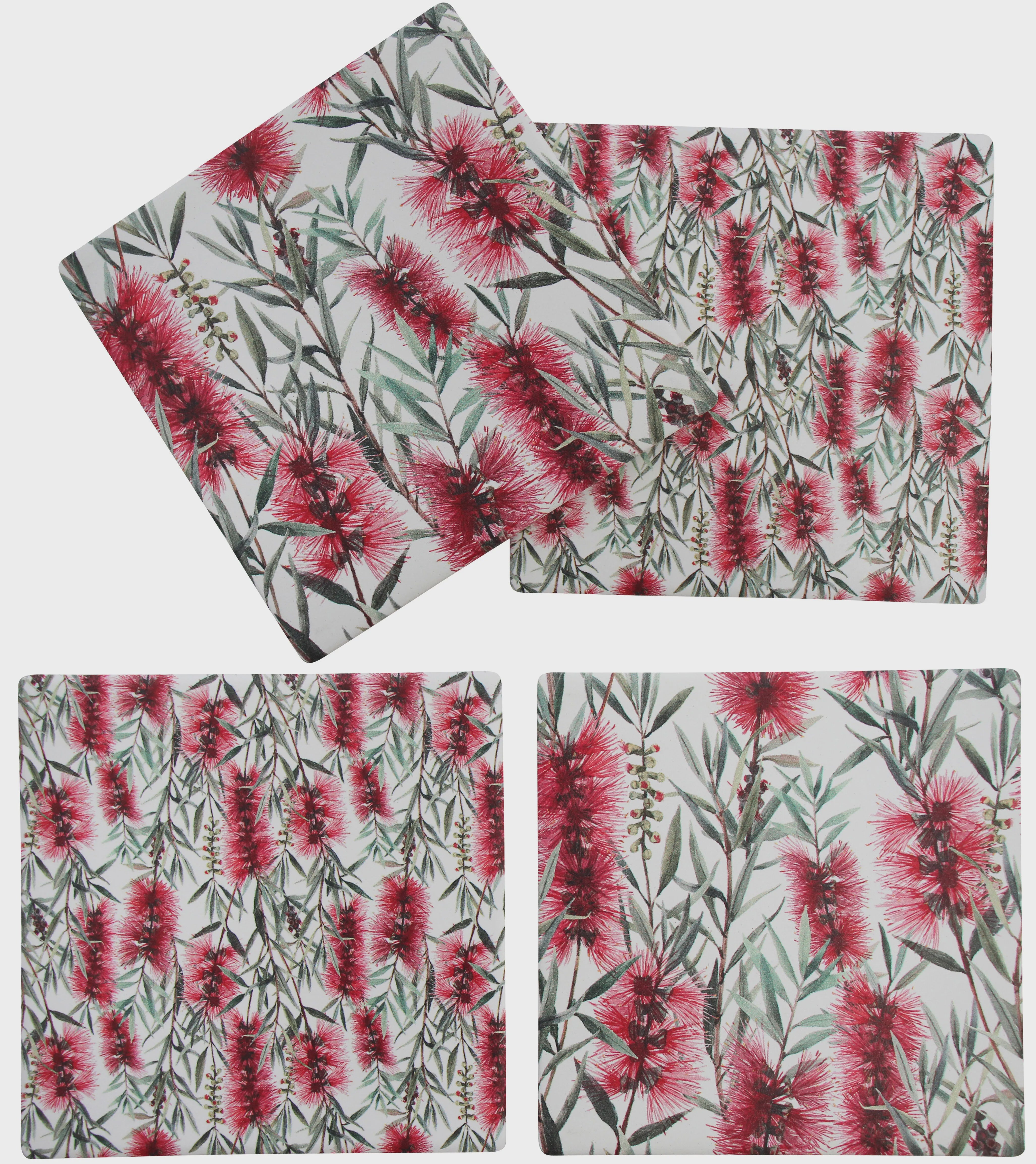 Ceramic Coasters - Bottlebrush