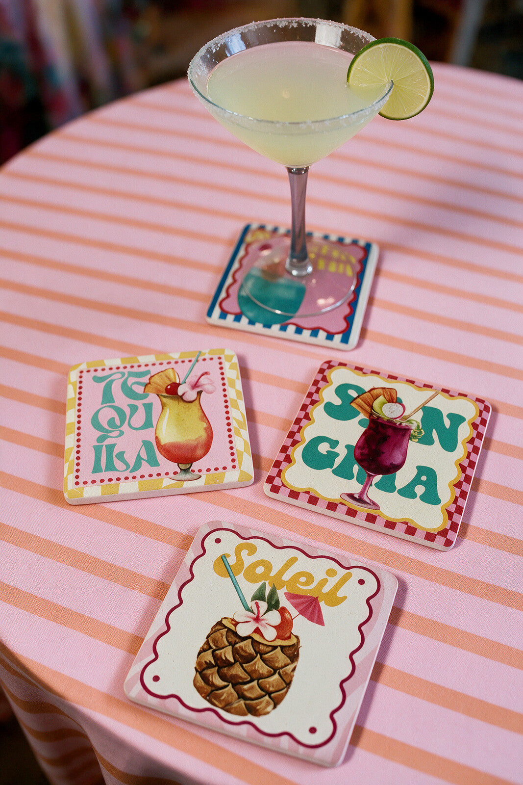 Coasters - S/4- Cocktail